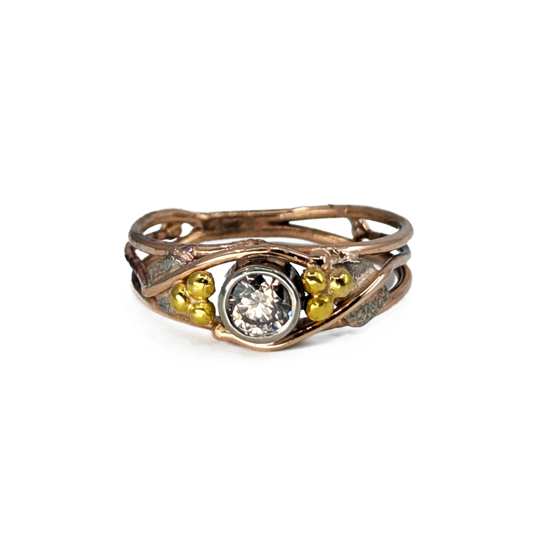 Champagne diamond in yellow, rose and white gold