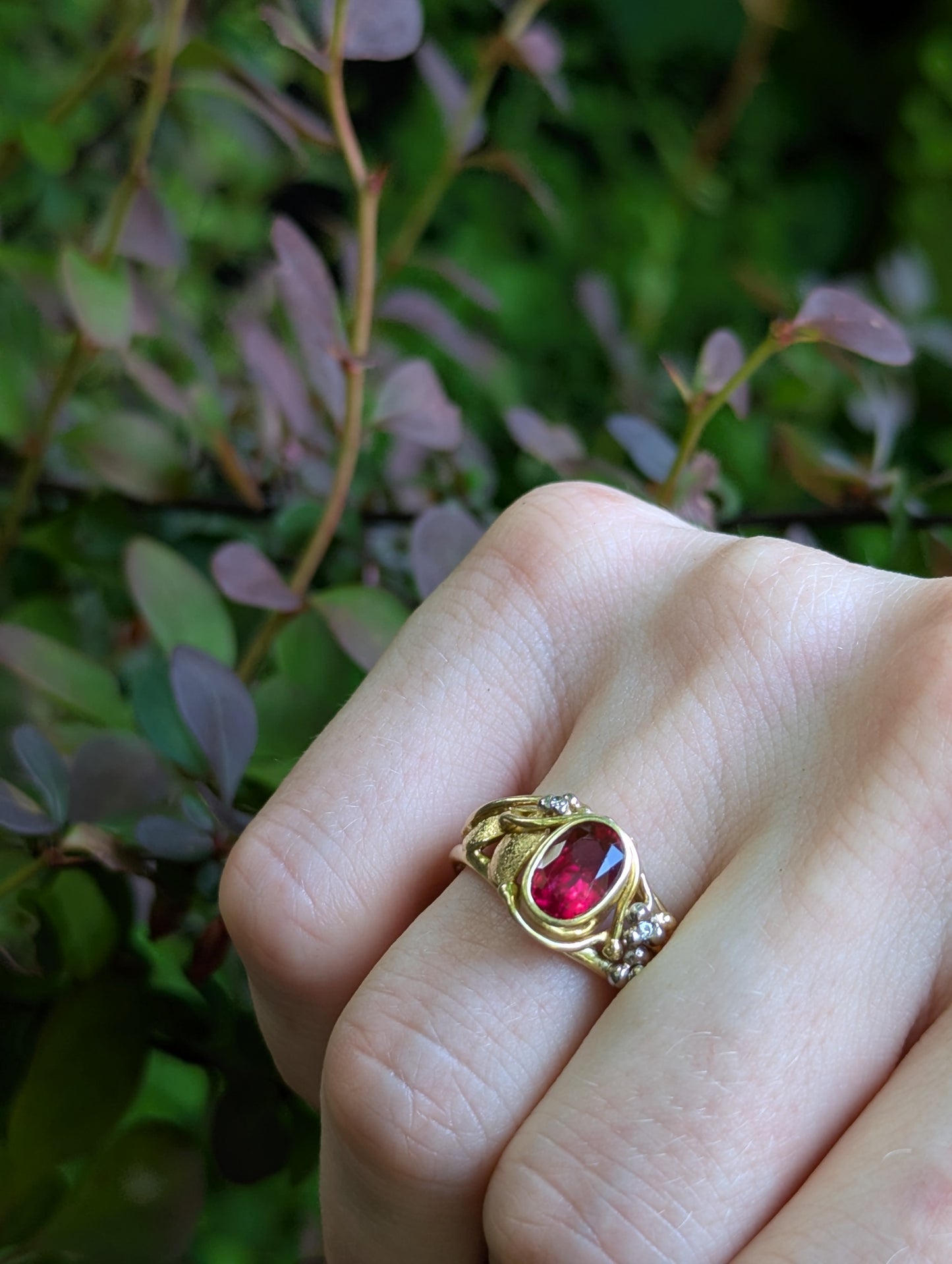 Red Spinel Ring