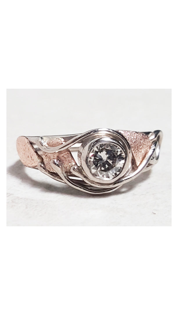 Champagne Diamond in Rose and White gold