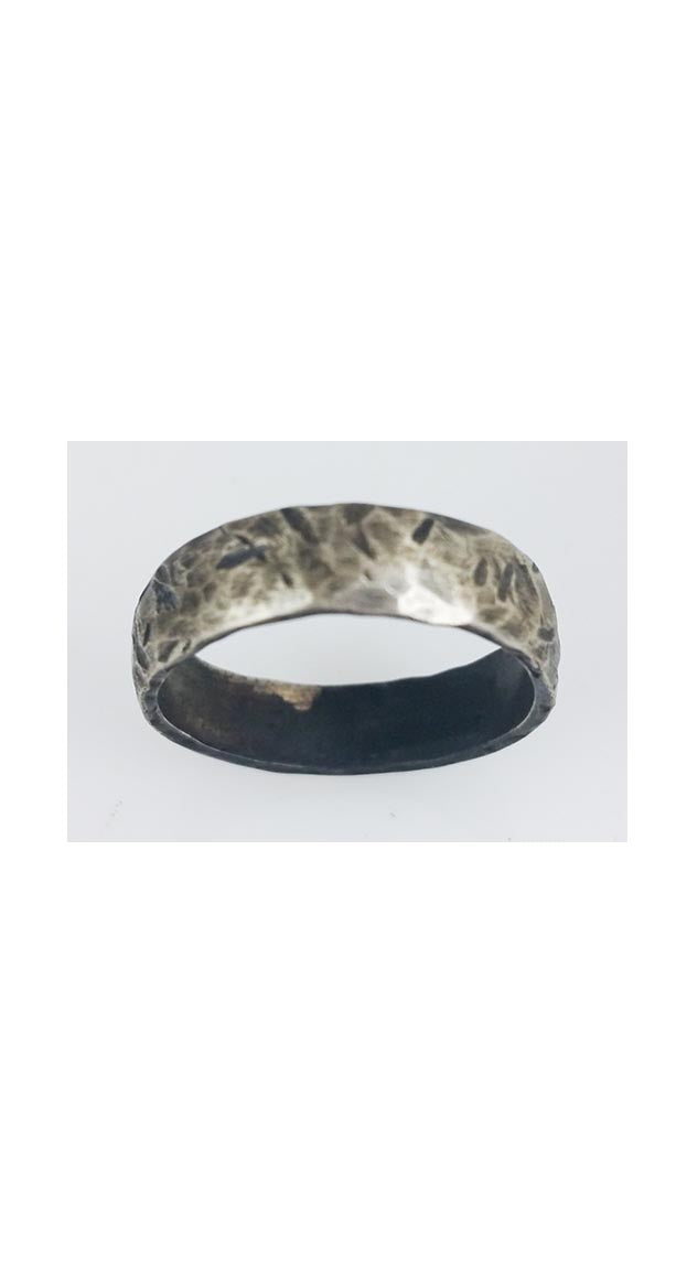 Hammered Silver Band