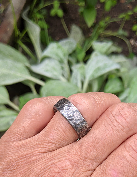 Hammered Silver Band